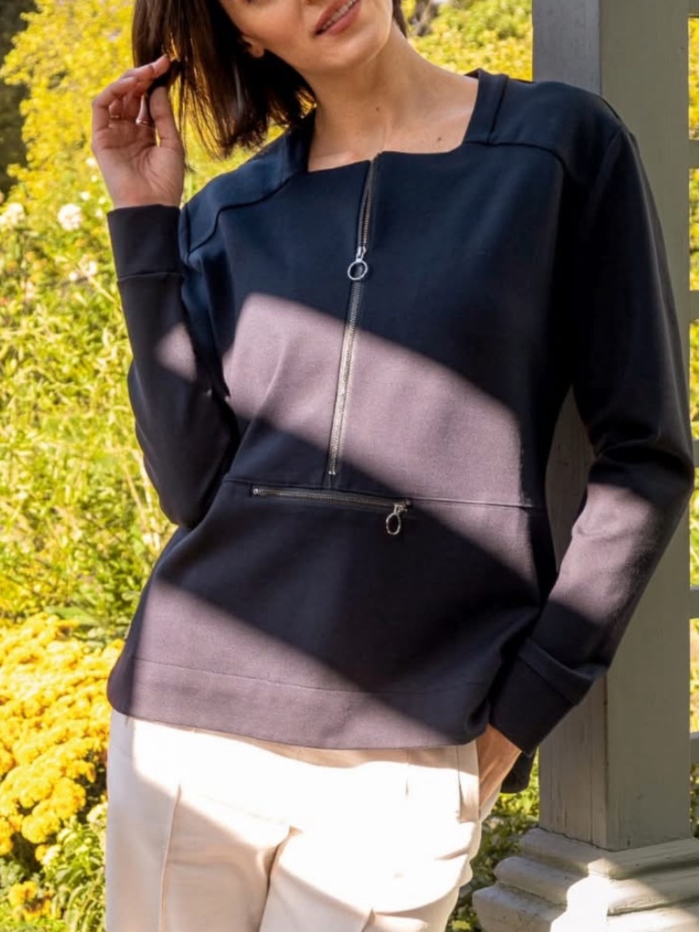 Carlisle Collection Bombay Cat Italian Ponte Jacket in Navy SZ M NWT